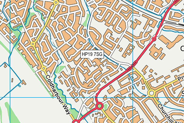 HP19 7SG map - OS VectorMap District (Ordnance Survey)