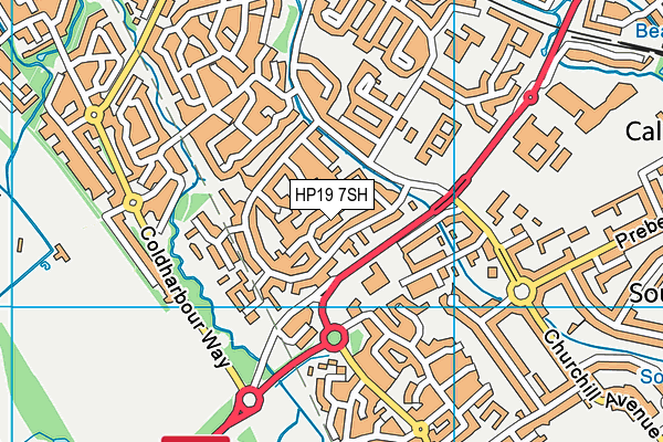 HP19 7SH map - OS VectorMap District (Ordnance Survey)