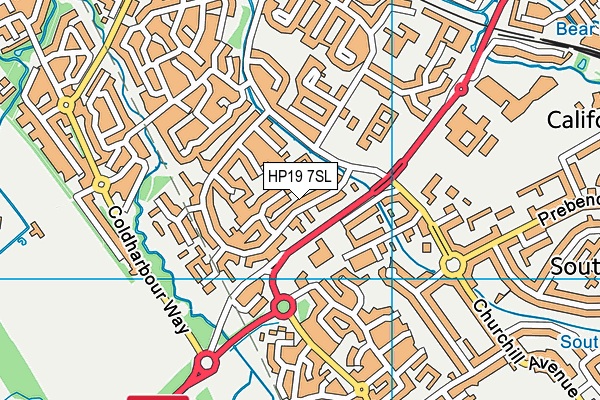 HP19 7SL map - OS VectorMap District (Ordnance Survey)