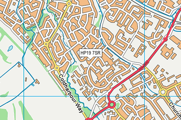 HP19 7SR map - OS VectorMap District (Ordnance Survey)