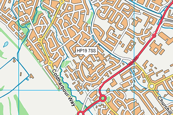 HP19 7SS map - OS VectorMap District (Ordnance Survey)