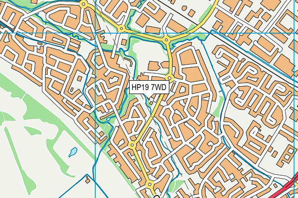 HP19 7WD map - OS VectorMap District (Ordnance Survey)