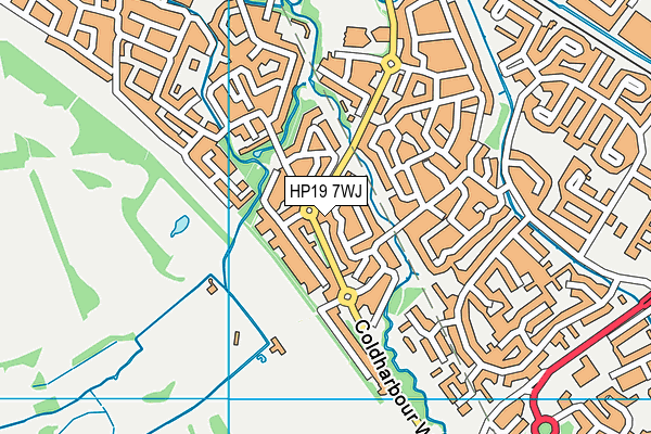 HP19 7WJ map - OS VectorMap District (Ordnance Survey)