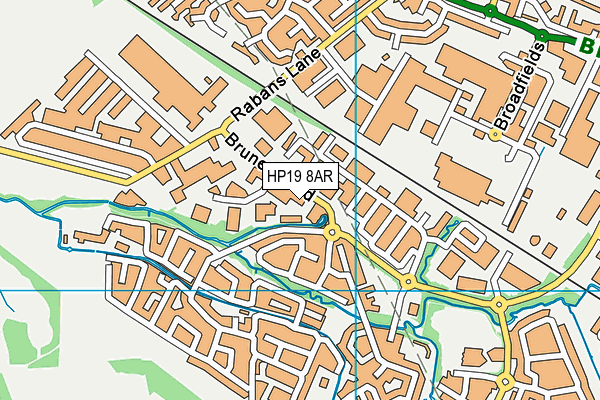 HP19 8AR map - OS VectorMap District (Ordnance Survey)