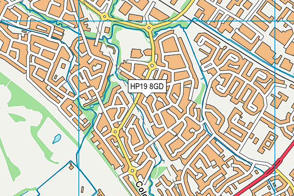 HP19 8GD map - OS VectorMap District (Ordnance Survey)