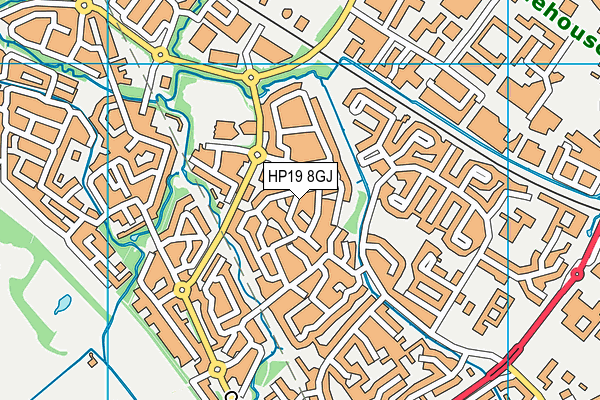 HP19 8GJ map - OS VectorMap District (Ordnance Survey)