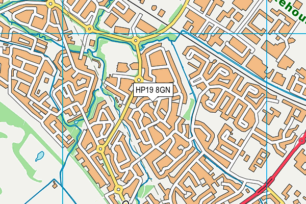 HP19 8GN map - OS VectorMap District (Ordnance Survey)