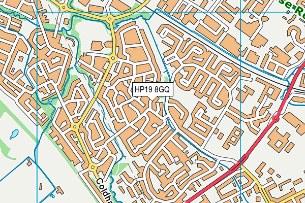 HP19 8GQ map - OS VectorMap District (Ordnance Survey)