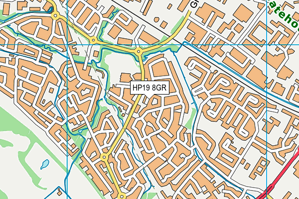HP19 8GR map - OS VectorMap District (Ordnance Survey)