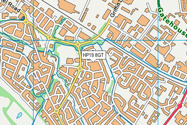 HP19 8GT map - OS VectorMap District (Ordnance Survey)