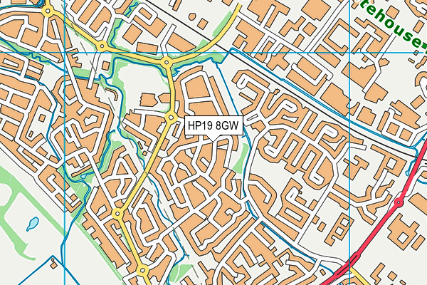 HP19 8GW map - OS VectorMap District (Ordnance Survey)