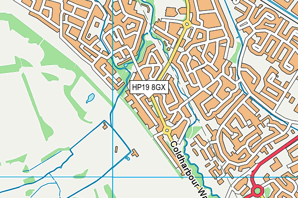 HP19 8GX map - OS VectorMap District (Ordnance Survey)