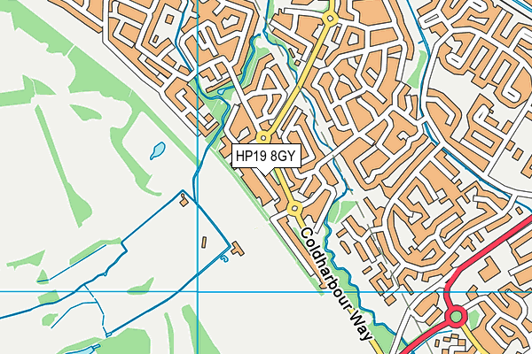 HP19 8GY map - OS VectorMap District (Ordnance Survey)