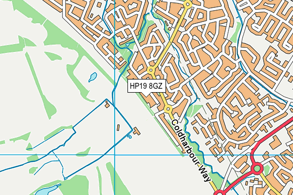 HP19 8GZ map - OS VectorMap District (Ordnance Survey)