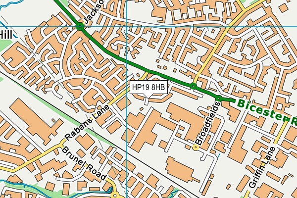 HP19 8HB map - OS VectorMap District (Ordnance Survey)