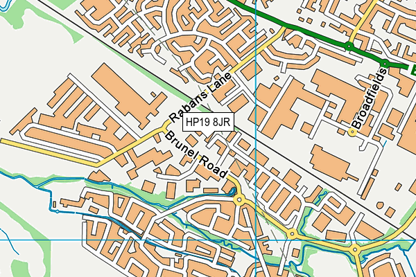 HP19 8JR map - OS VectorMap District (Ordnance Survey)