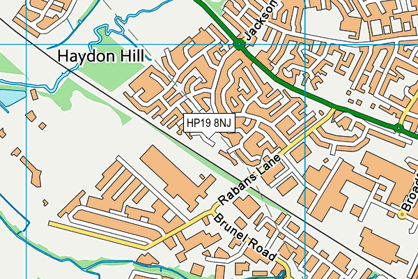 HP19 8NJ map - OS VectorMap District (Ordnance Survey)