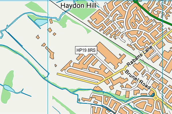 HP19 8RS map - OS VectorMap District (Ordnance Survey)