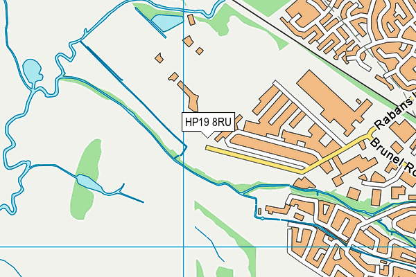 HP19 8RU map - OS VectorMap District (Ordnance Survey)