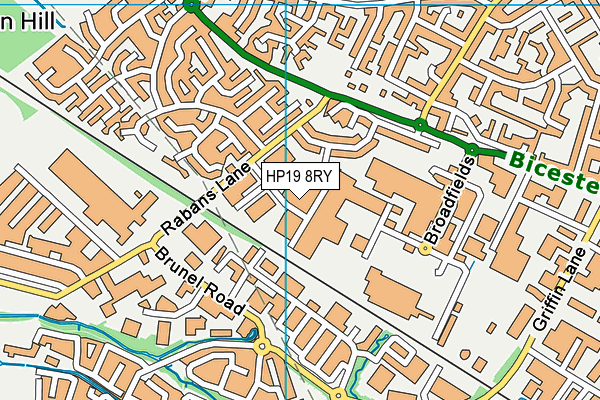 HP19 8RY map - OS VectorMap District (Ordnance Survey)