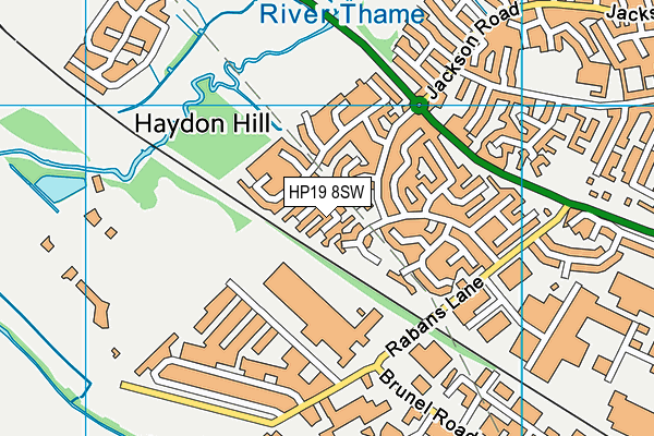 HP19 8SW map - OS VectorMap District (Ordnance Survey)