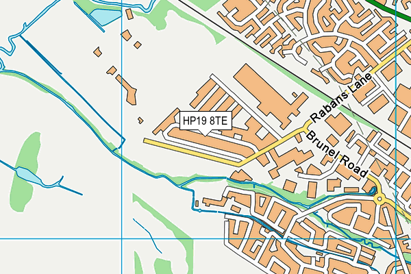 HP19 8TE map - OS VectorMap District (Ordnance Survey)