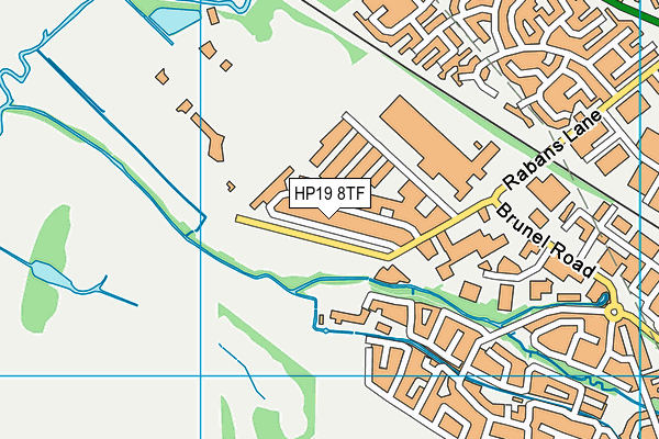 HP19 8TF map - OS VectorMap District (Ordnance Survey)