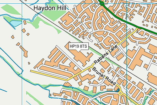 HP19 8TS map - OS VectorMap District (Ordnance Survey)