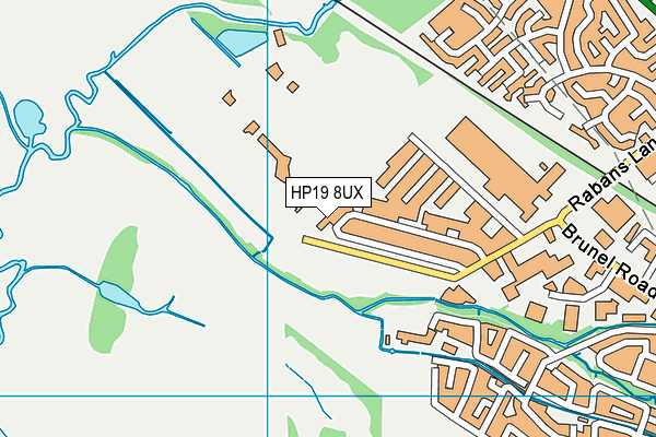HP19 8UX map - OS VectorMap District (Ordnance Survey)
