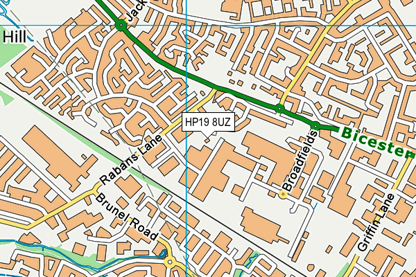 HP19 8UZ map - OS VectorMap District (Ordnance Survey)