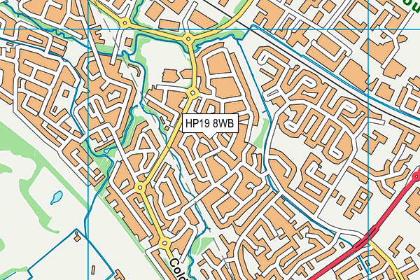 HP19 8WB map - OS VectorMap District (Ordnance Survey)
