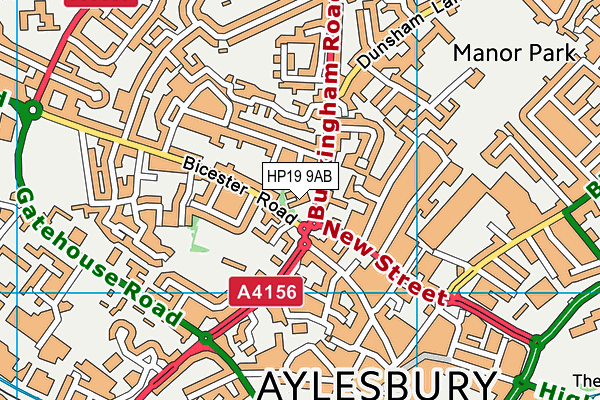 HP19 9AB map - OS VectorMap District (Ordnance Survey)