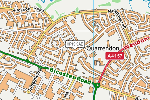 HP19 9AE map - OS VectorMap District (Ordnance Survey)