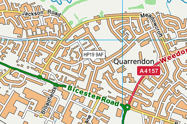 HP19 9AF map - OS VectorMap District (Ordnance Survey)