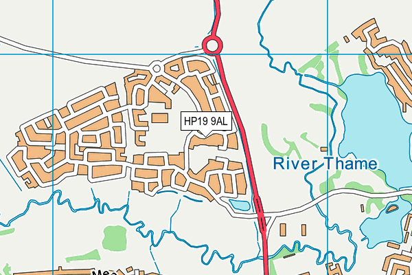 HP19 9AL map - OS VectorMap District (Ordnance Survey)