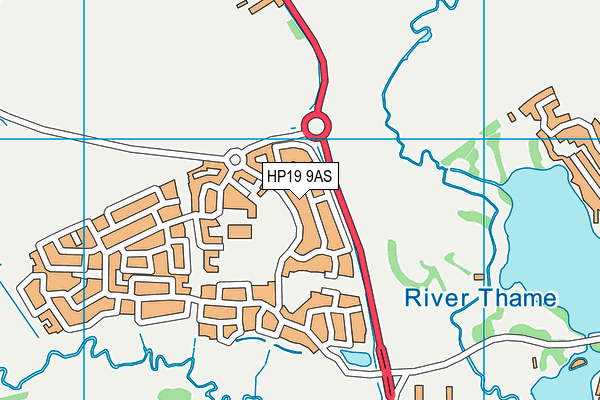 HP19 9AS map - OS VectorMap District (Ordnance Survey)