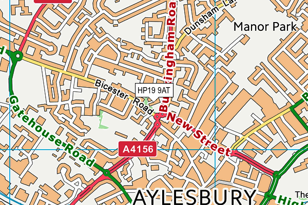 HP19 9AT map - OS VectorMap District (Ordnance Survey)