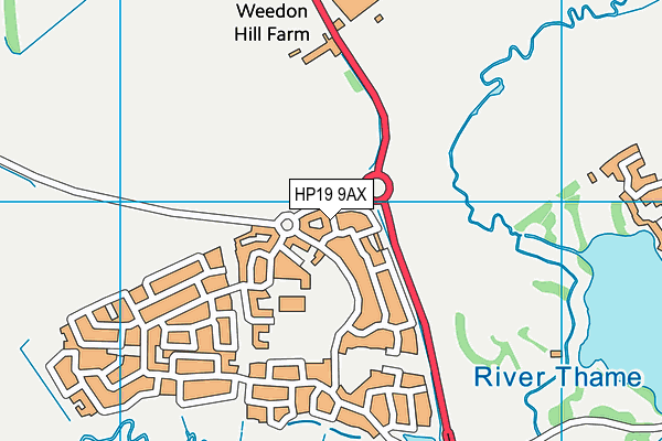 HP19 9AX map - OS VectorMap District (Ordnance Survey)