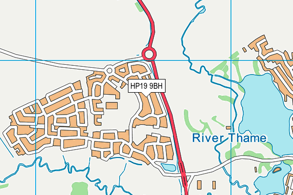 HP19 9BH map - OS VectorMap District (Ordnance Survey)