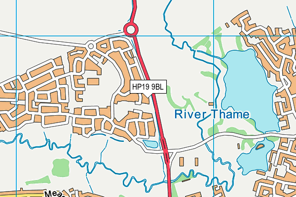 HP19 9BL map - OS VectorMap District (Ordnance Survey)