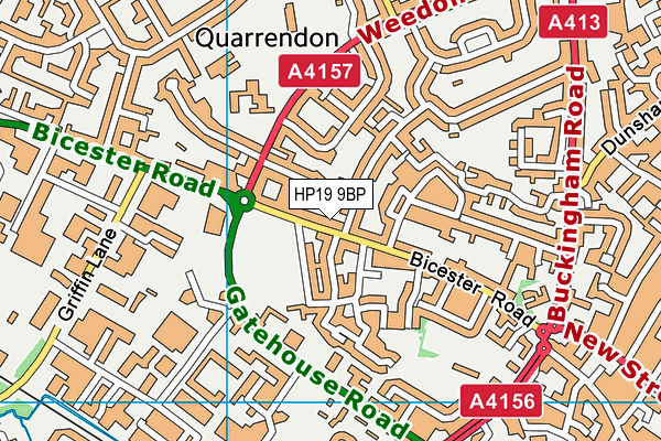 HP19 9BP map - OS VectorMap District (Ordnance Survey)