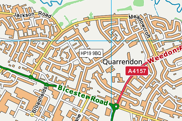 HP19 9BQ map - OS VectorMap District (Ordnance Survey)