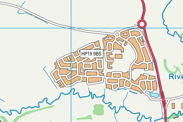 HP19 9BS map - OS VectorMap District (Ordnance Survey)