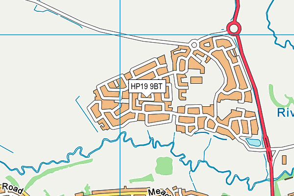 HP19 9BT map - OS VectorMap District (Ordnance Survey)