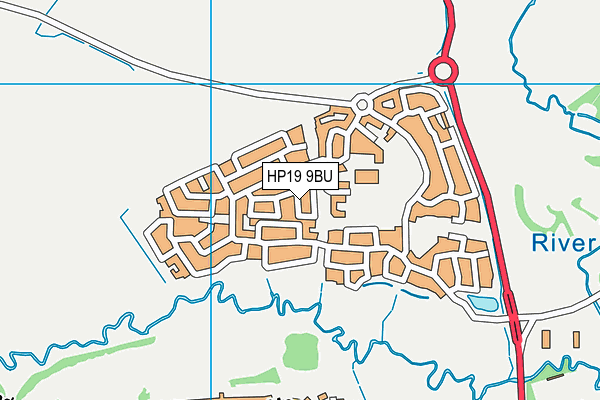 HP19 9BU map - OS VectorMap District (Ordnance Survey)