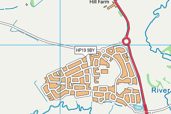 HP19 9BY map - OS VectorMap District (Ordnance Survey)