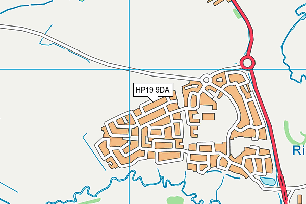 HP19 9DA map - OS VectorMap District (Ordnance Survey)