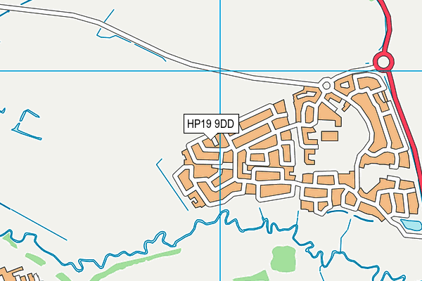 HP19 9DD map - OS VectorMap District (Ordnance Survey)