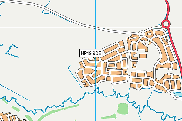 HP19 9DE map - OS VectorMap District (Ordnance Survey)