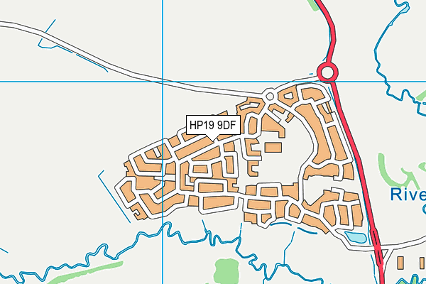 HP19 9DF map - OS VectorMap District (Ordnance Survey)